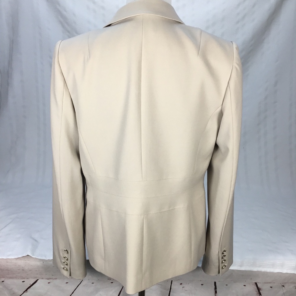 Karl Lagerfeld Paris 1 Button Tan Blazer Size 10 - Picture 7 of 15